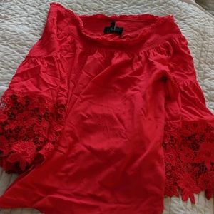 Lane bryant red blouse